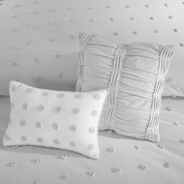 Brooklyn Cotton Jacquard Comforter Set with Euro Shams and Throw Pillows - Gifts for You 'n Me