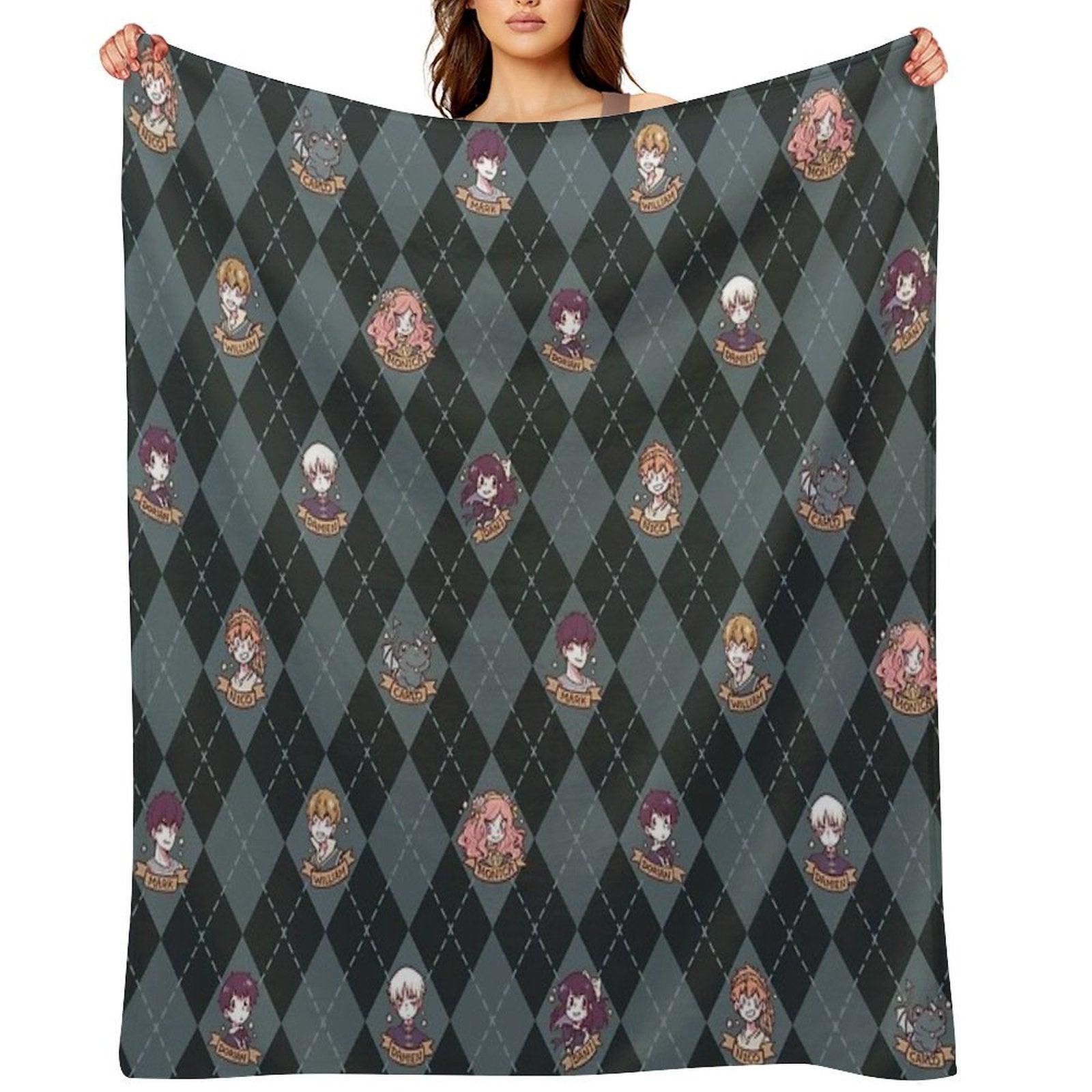 British Hooky (Blue) Throw Blanket