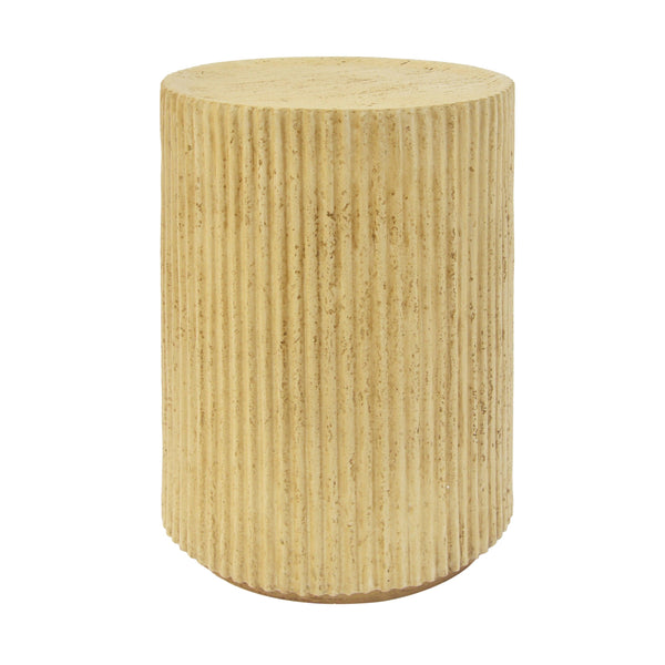 Cylindrical Outdoor Side Table Antique Brown MGO