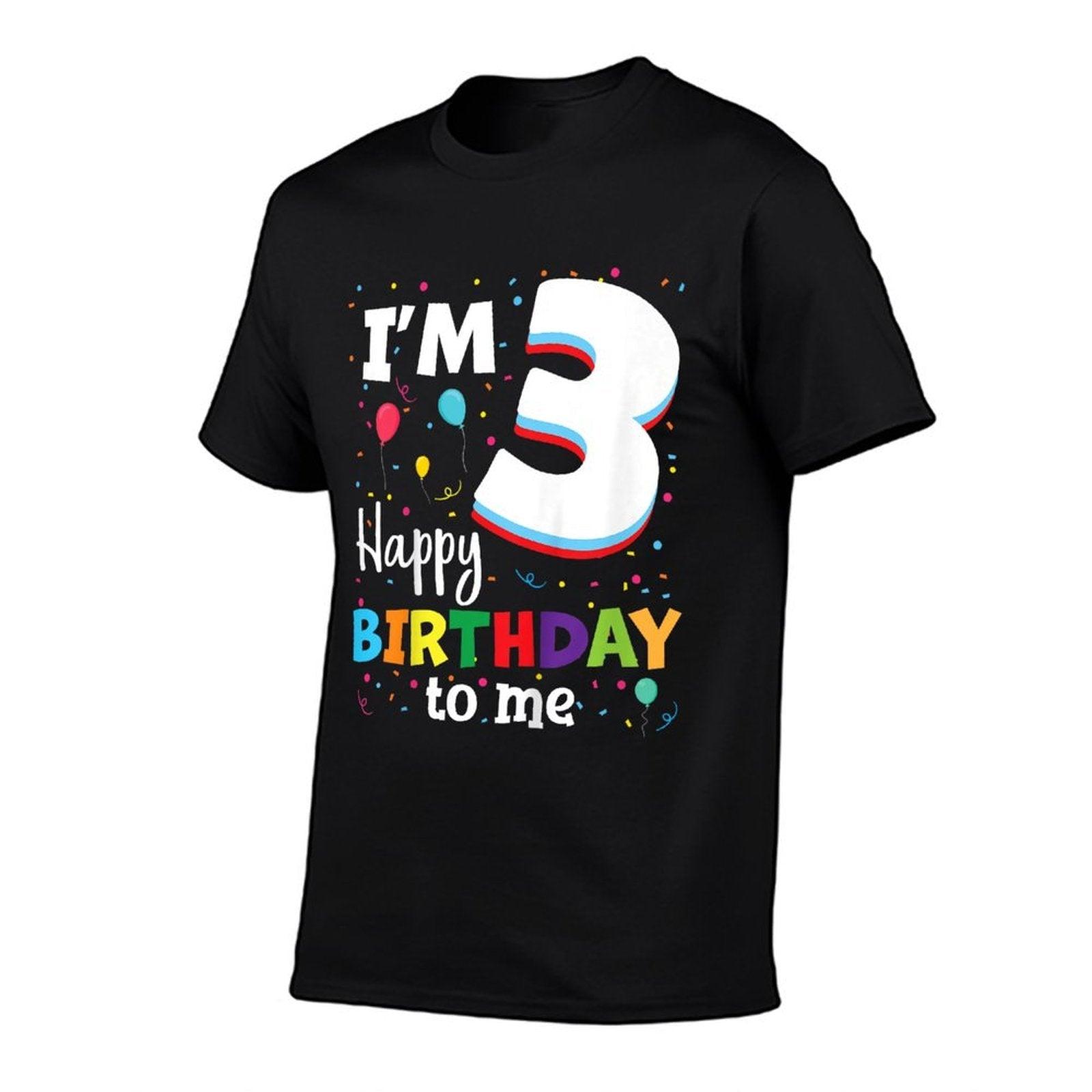 Three 3yr 3th Birthday Happy Birthday Boys Girls 3 Years Old T-Shirt