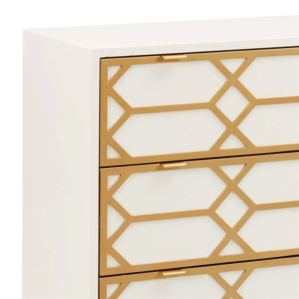 Maria Gold Lattice Accent Chest - Gifts for You 'n Me