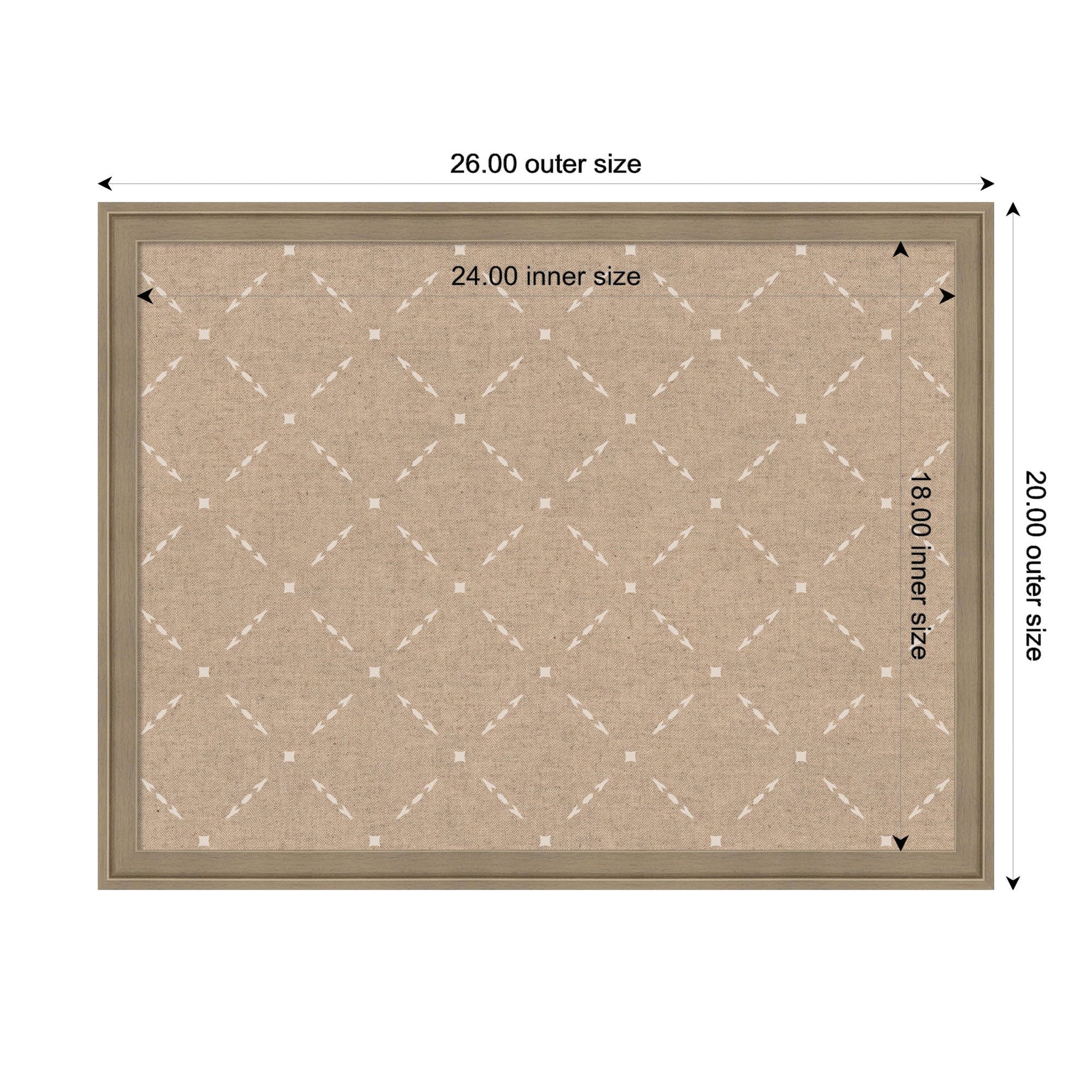 Pinboard Beige Lattice Pattern