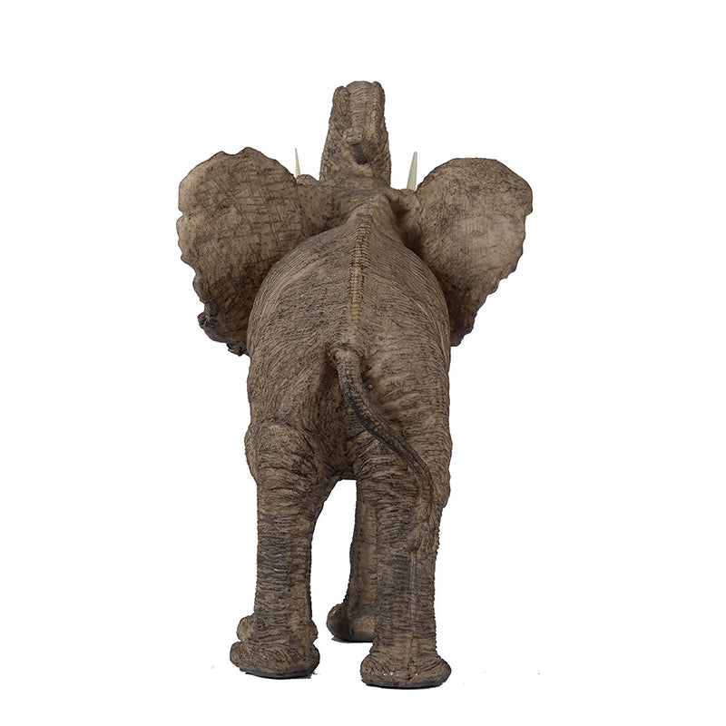 15x8x12' Tai Polyresin Elephant Accent,Trumpeting