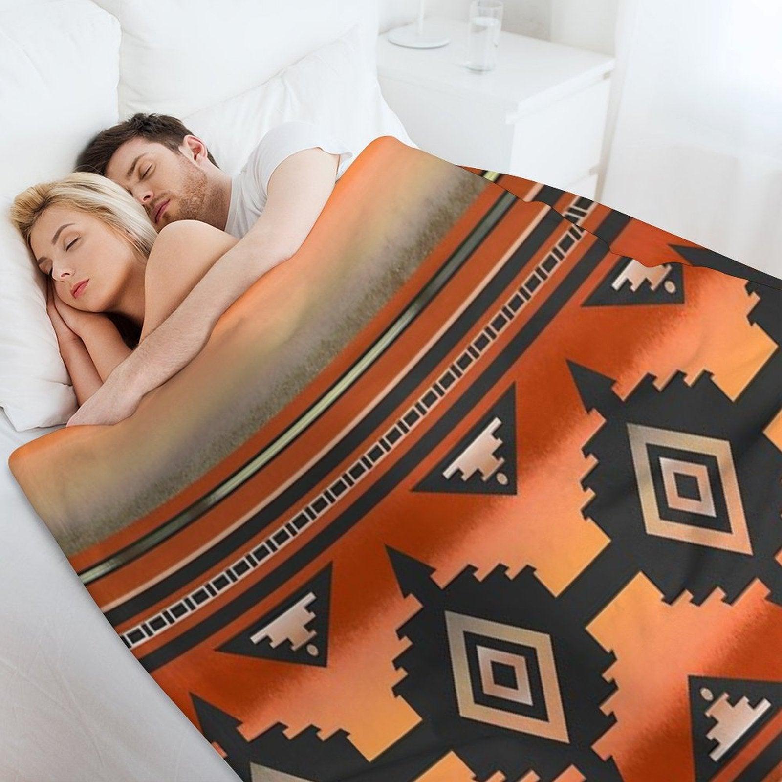 Canyon  Navajo Rust Throw Blanket