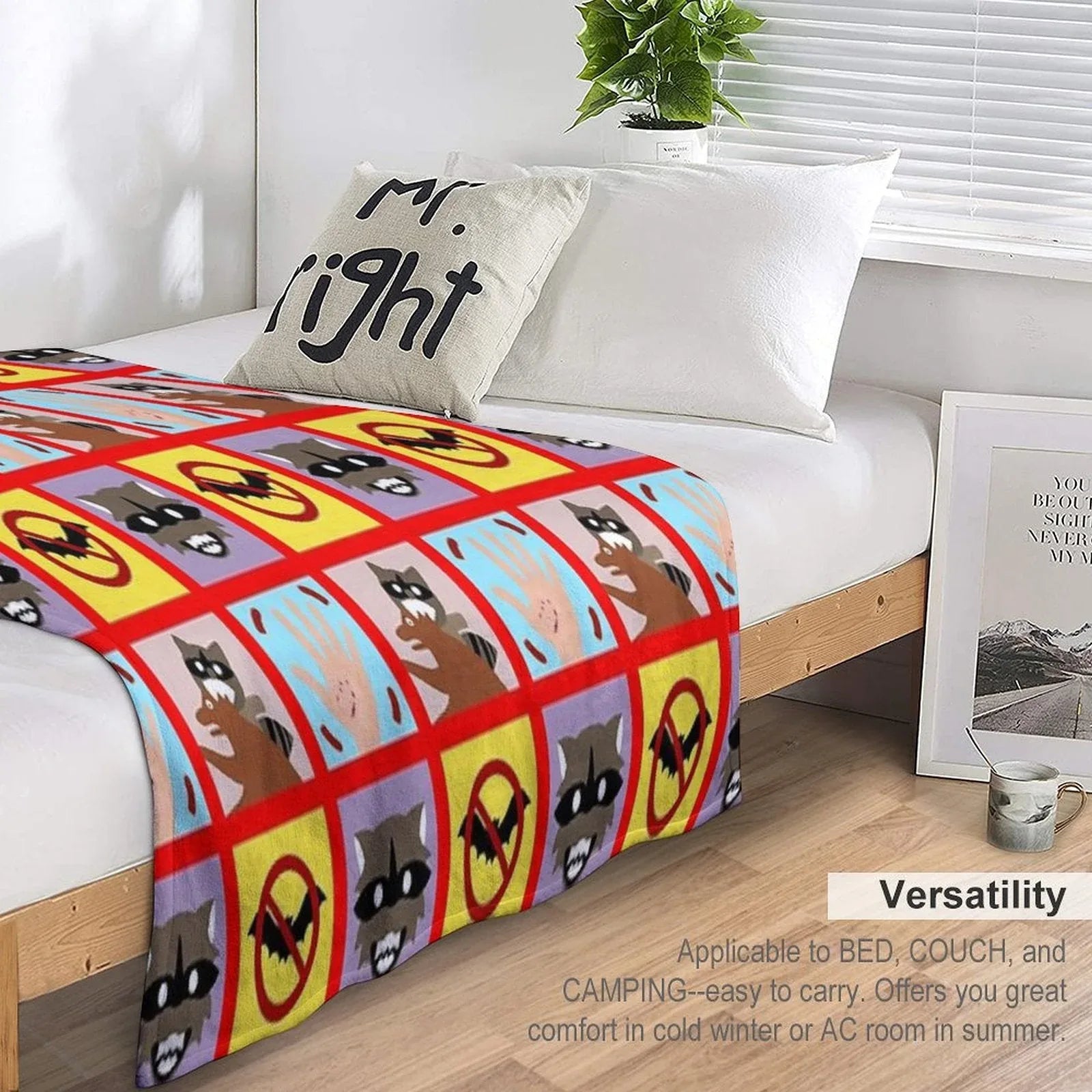 Rabies Quilt Throw Blanket