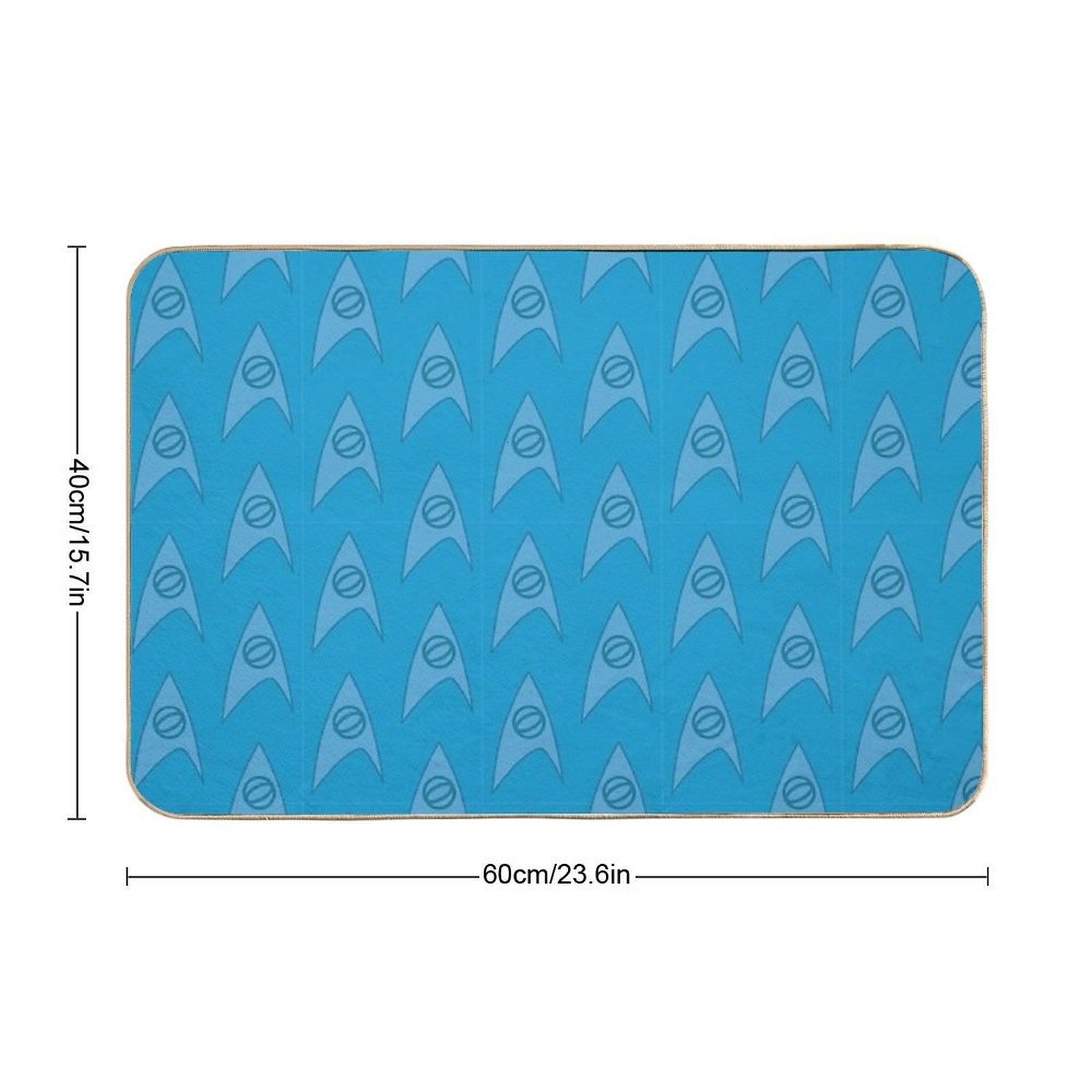 Science Blue Bath Mat