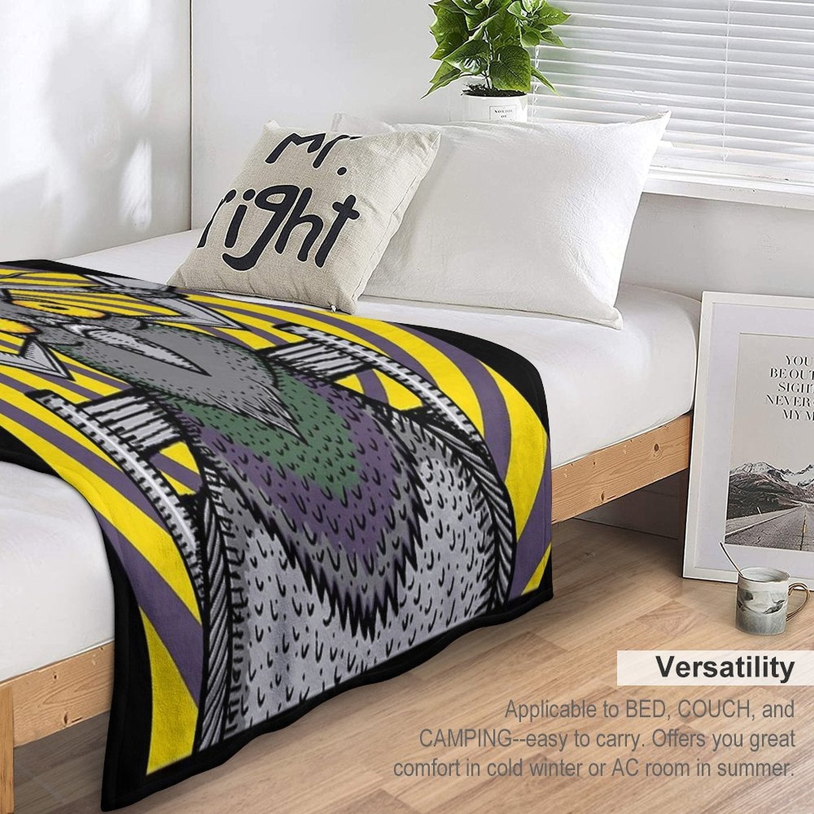 Psychology by Pigeons Playing Ping Pong Plush Throw Blanket