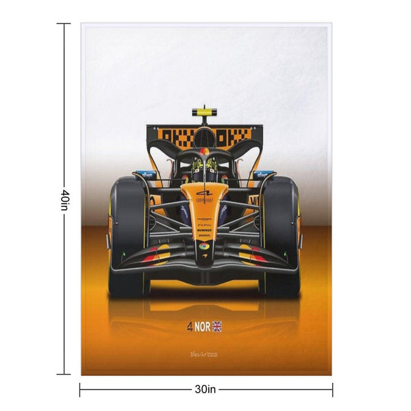 Many Lando Norris Items 2025 Formula 1 McLaren Racing Car Throw Blanket
