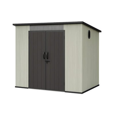 [06X08FT] Outdoor Resin Storage Shed With Lockable Double Doors And Sloping Roof (SAK73286)