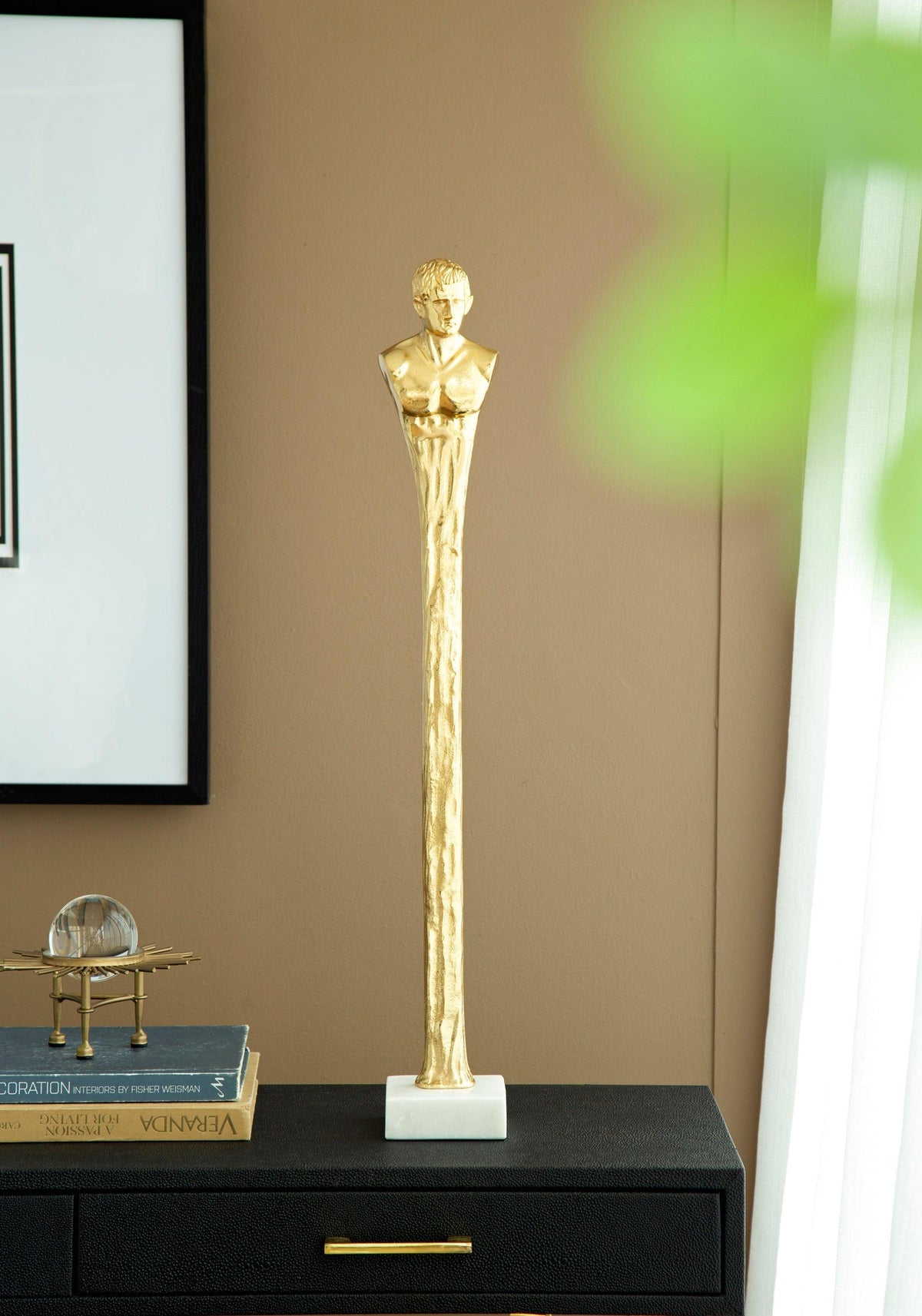 Modern Luxury Decorative Gold Roman Figurine Sculpture