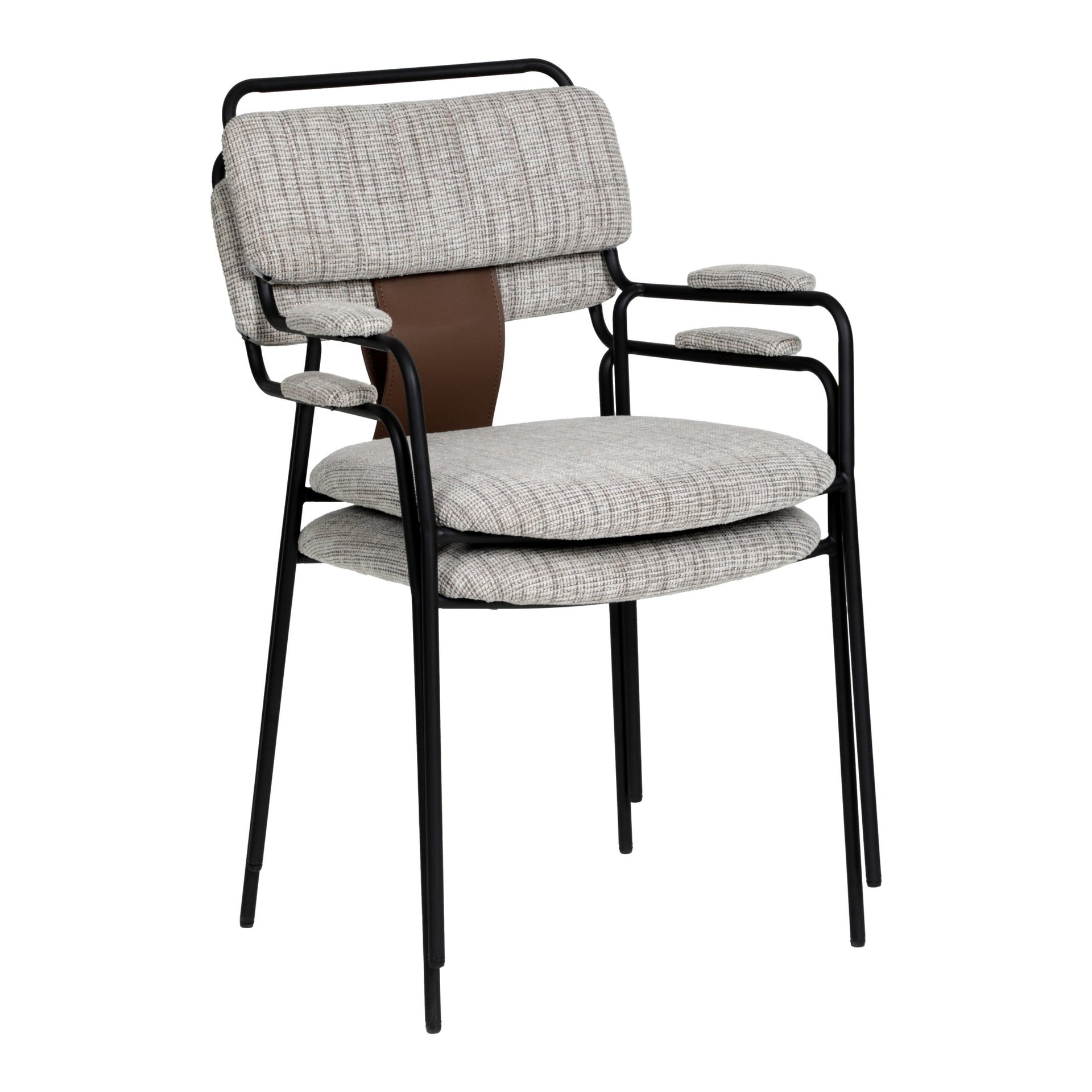 Couva Dining Chair (Set of 2) Gray Tweed