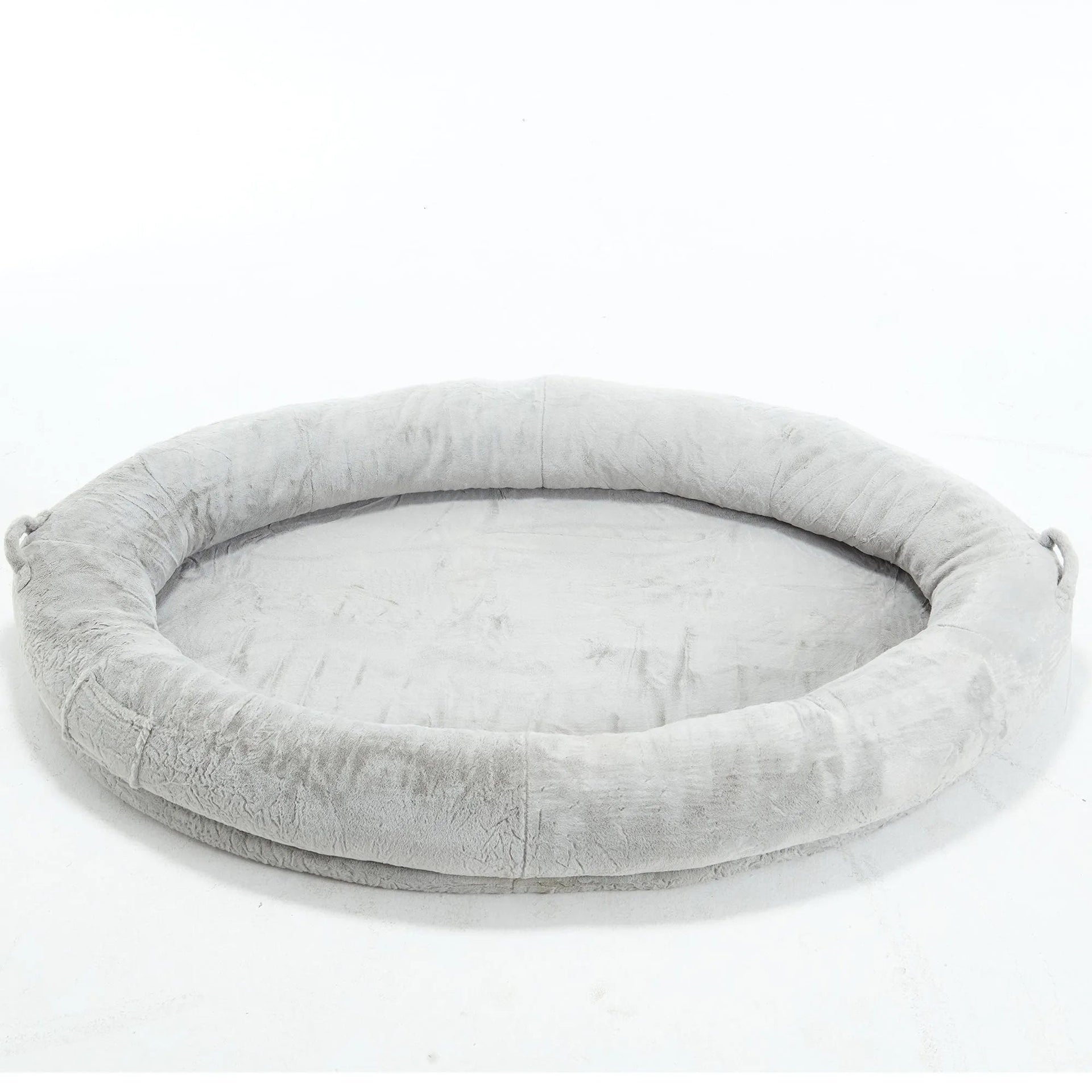 🇫🇷🇪🇪 🇸🇭🇮🇵🇵🇮🇳🇬 Human Dog Bed for Adult, Memory Foam Human Size Pet Bed for Human With Storage Pocket, Light Gray