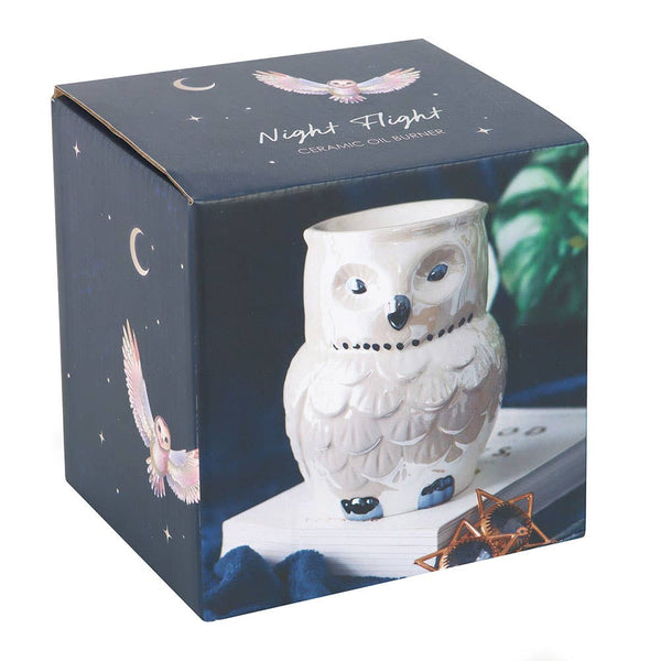 Iridescent Owl Tealight Wax Warmer