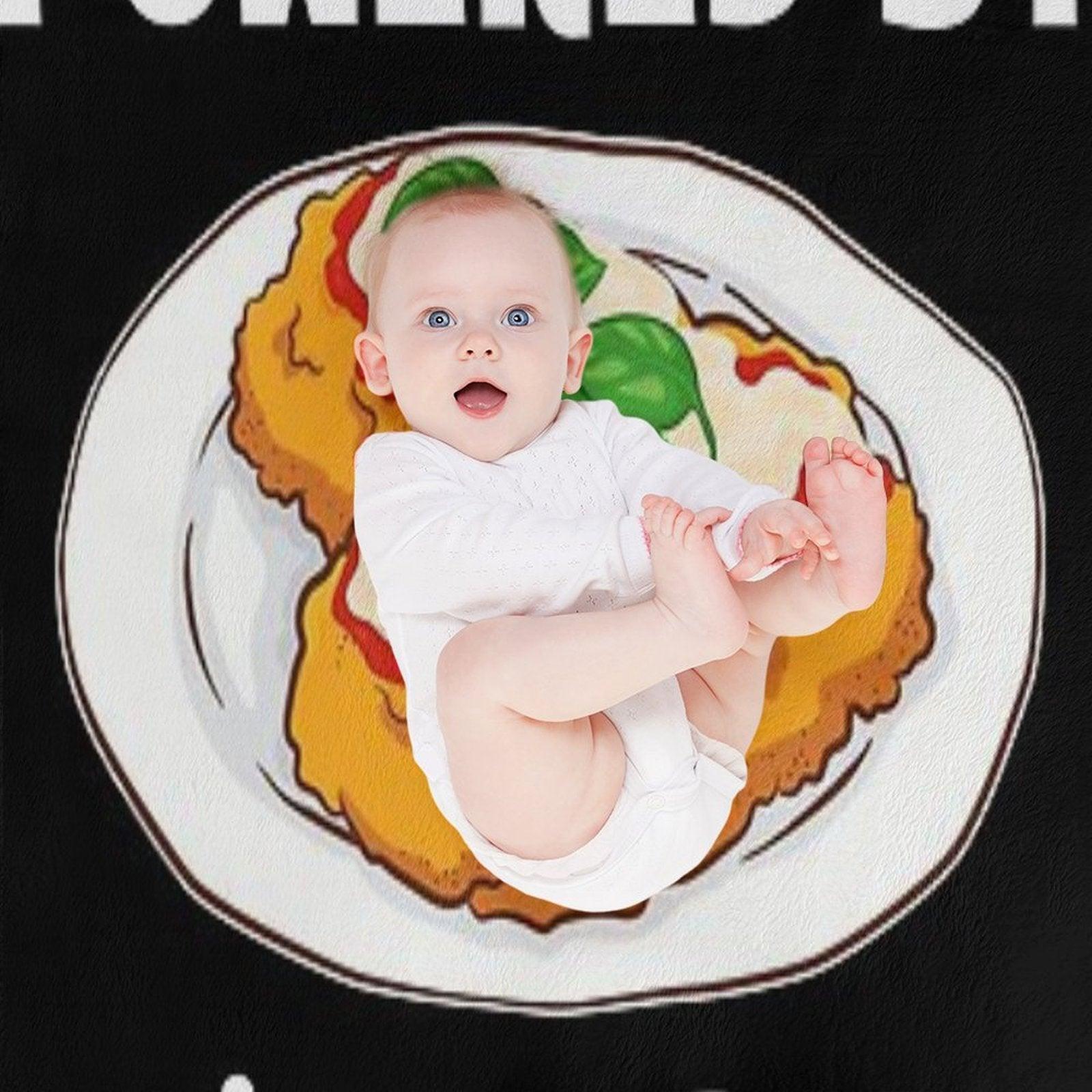 Italian Foodie Parmesan Powered By Chicken Parm Design Throw Blanket