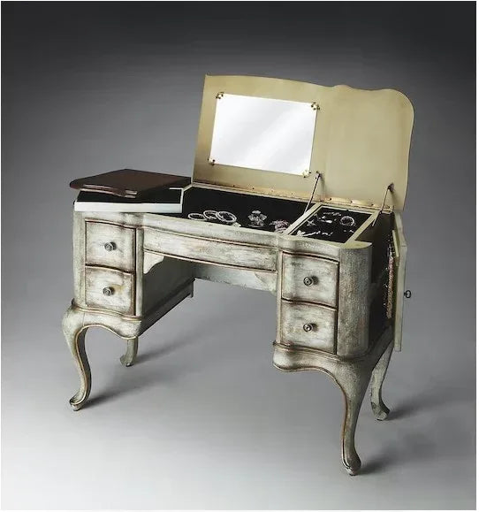 Charlotte Rustic and Vanity Table in Blue - Gifts for You 'n Me