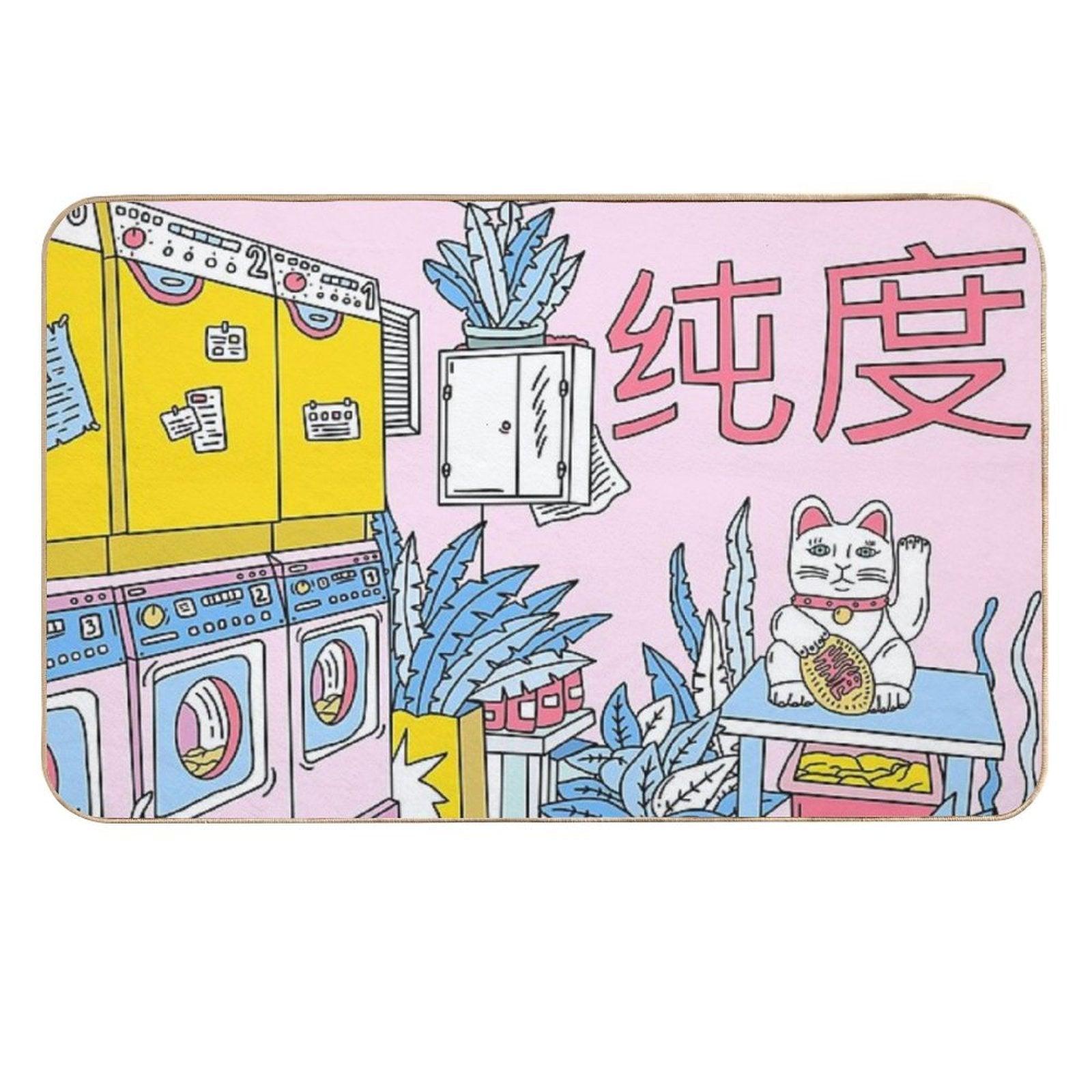 MANEKI WASH BLUE  Multi-Purpose Bath Mat