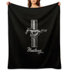 Silver Ford Mustang Vintage Anti-pilling Throw Blanket