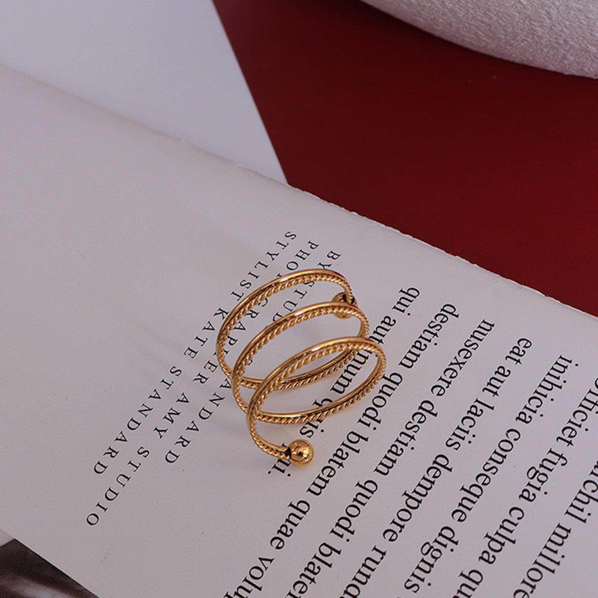 Titanium Steel Wrap Ring for Stylish Everyday Wear