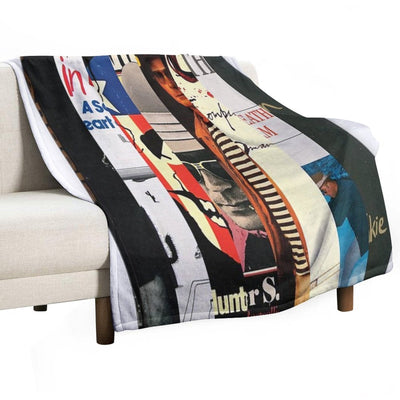 Hunter S Thompson - Abstract Book Cover Print - Literary Gift Quick-dry Throw Blanket