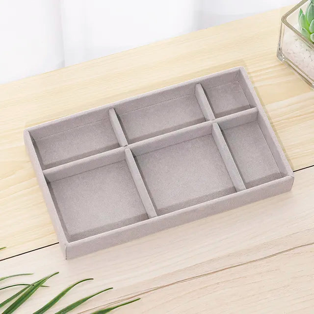 Plush jewelry storage box jewelry box rings earrings bracelets necklaces storage display shelf