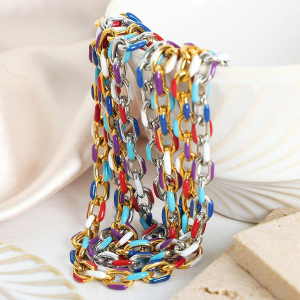 Niche Dripping Oil Titanium Steel Necklace Versatile Personalized Jewelry for Women