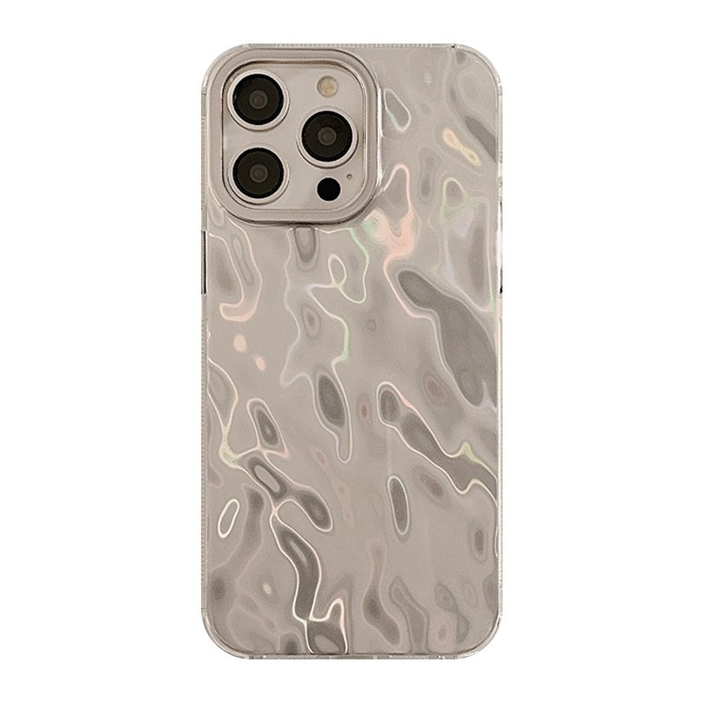 Advanced silver foil pattern suitable for iPhone 15 Pro minimalist Max Apple phone case 14 cool style 12