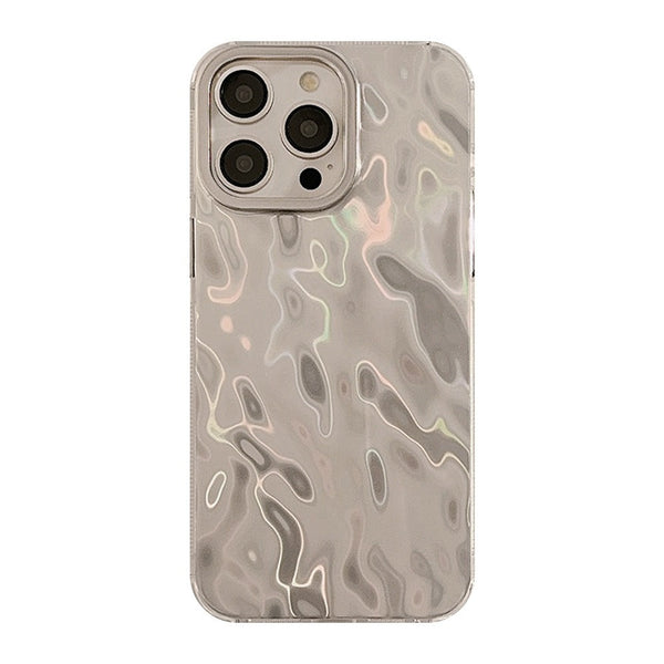 Advanced silver foil pattern suitable for iPhone 15 Pro minimalist Max Apple phone case 14 cool style 12