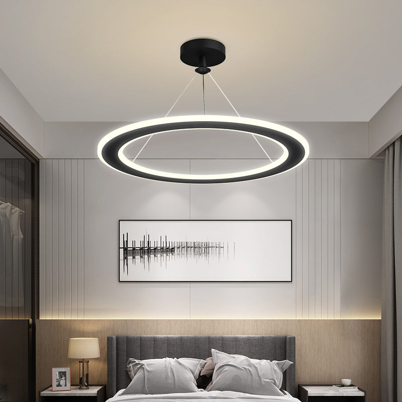 Simple Modern Circular Bedroom Study Chandelier Decorbites