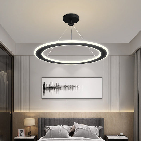 Simple Modern Circular Bedroom Study Chandelier Decorbites