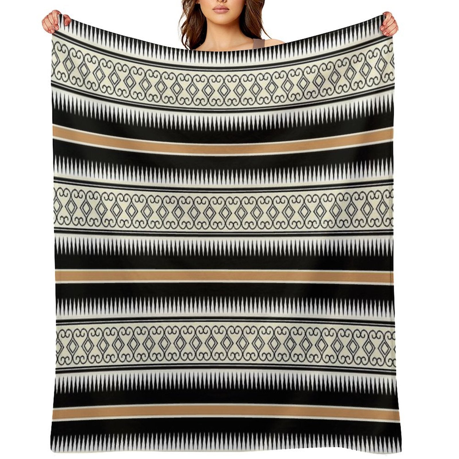 Tribal Seamless Pattern Multi-functional Throw Blanket