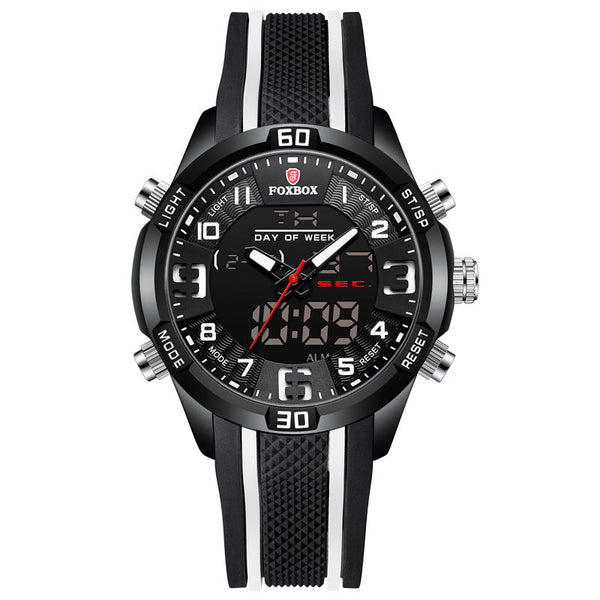 Lige Men's Dual Display Watch Multi-Function Chronograph Sports Waterproof Watch