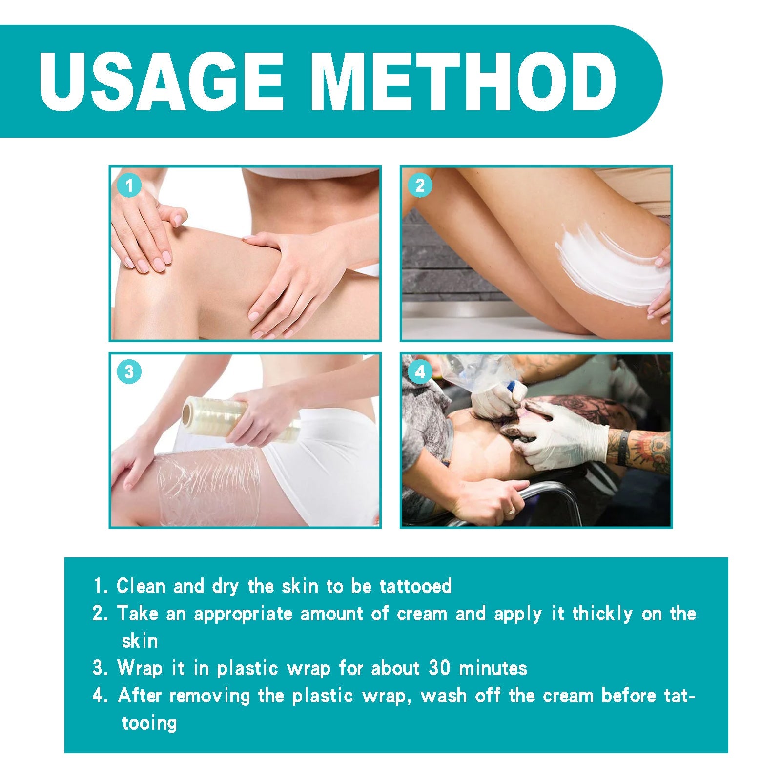 Tattoo Care Cream, Gently Cleanses And Moisturizes Tattooed Skin And Lightens Tattoo Marks