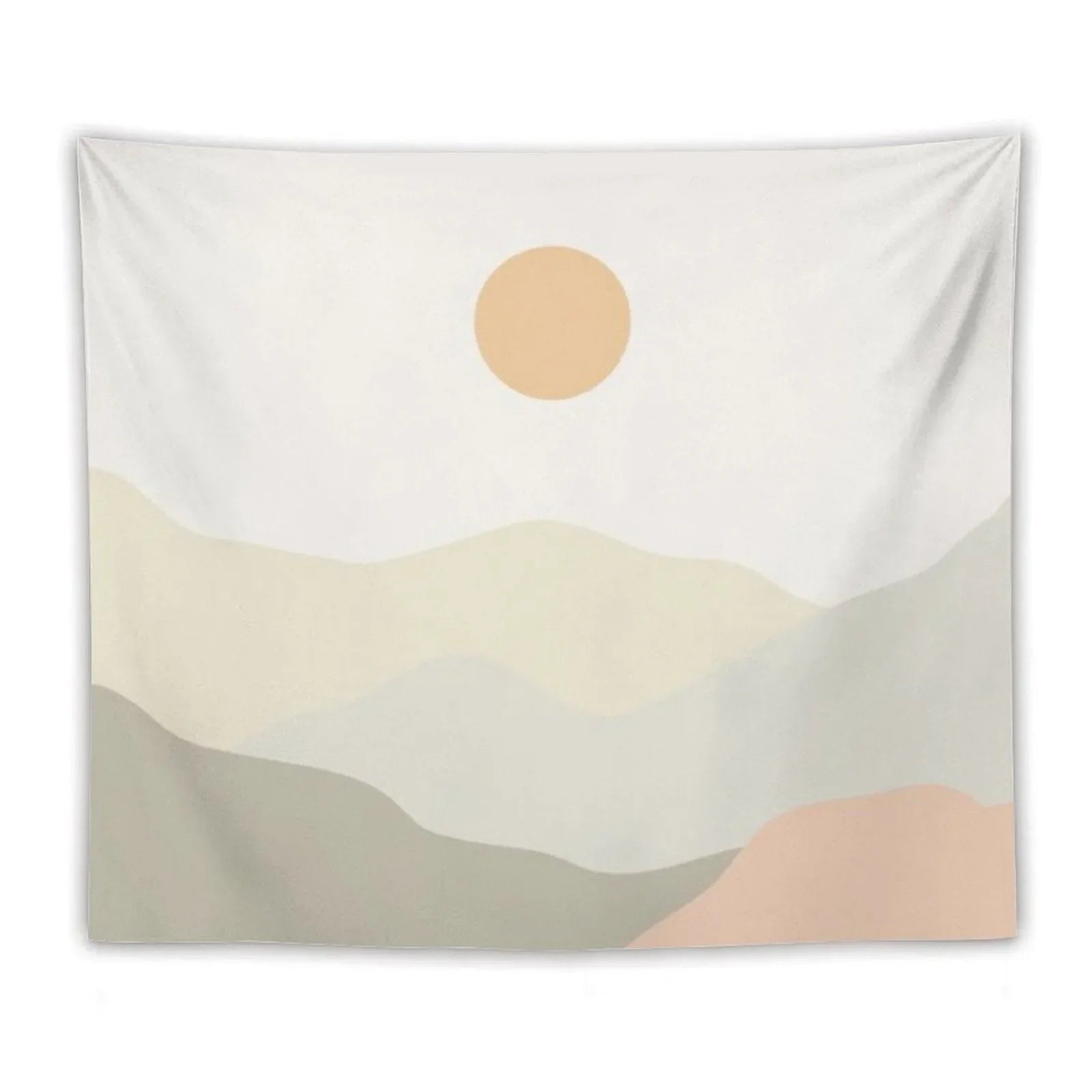 Minimalist Landscape Mountains Tapestry