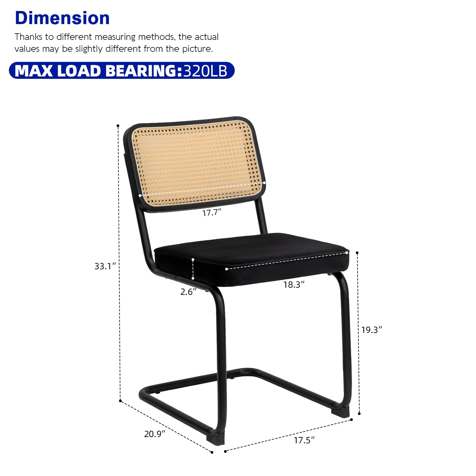 Dining Chairs Set of 2 velvet wicker side decorative chairs, black painted legs, modern medieval Bruell designed chairs,