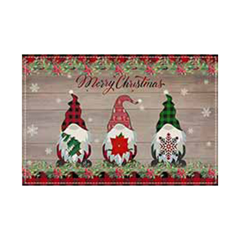 Christmas Snowman Linen Meal Mat Snowflake Grid Printed Table Mat Christmas Party Decoration Insulation Mat Holiday Decoration
