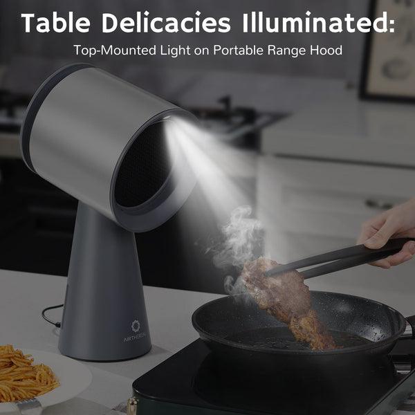 RH180 Portable Desktop Range Hood, Cordless or Plug-In Options - European version Airthereal