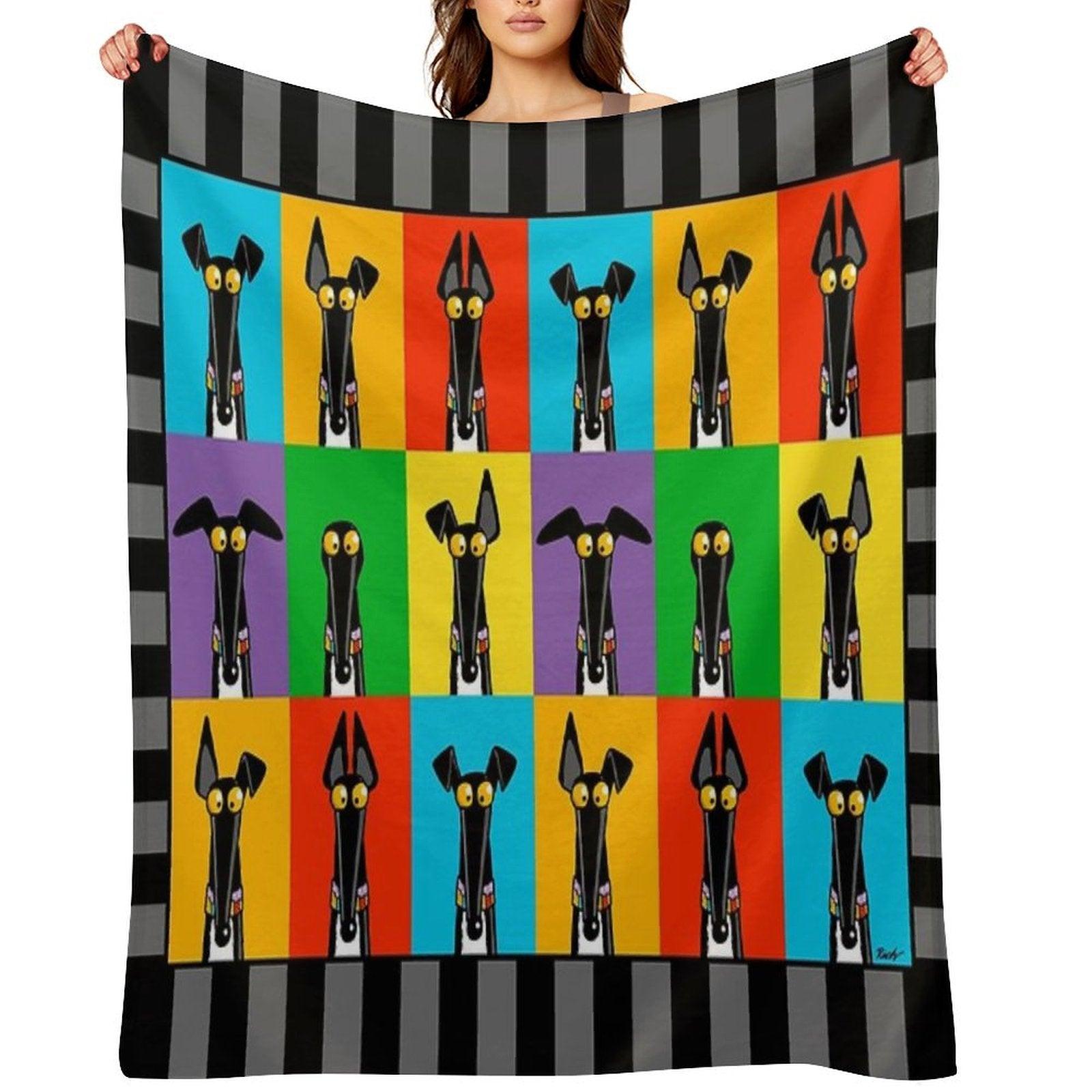 Greyhound Semaphore Throw Blanket