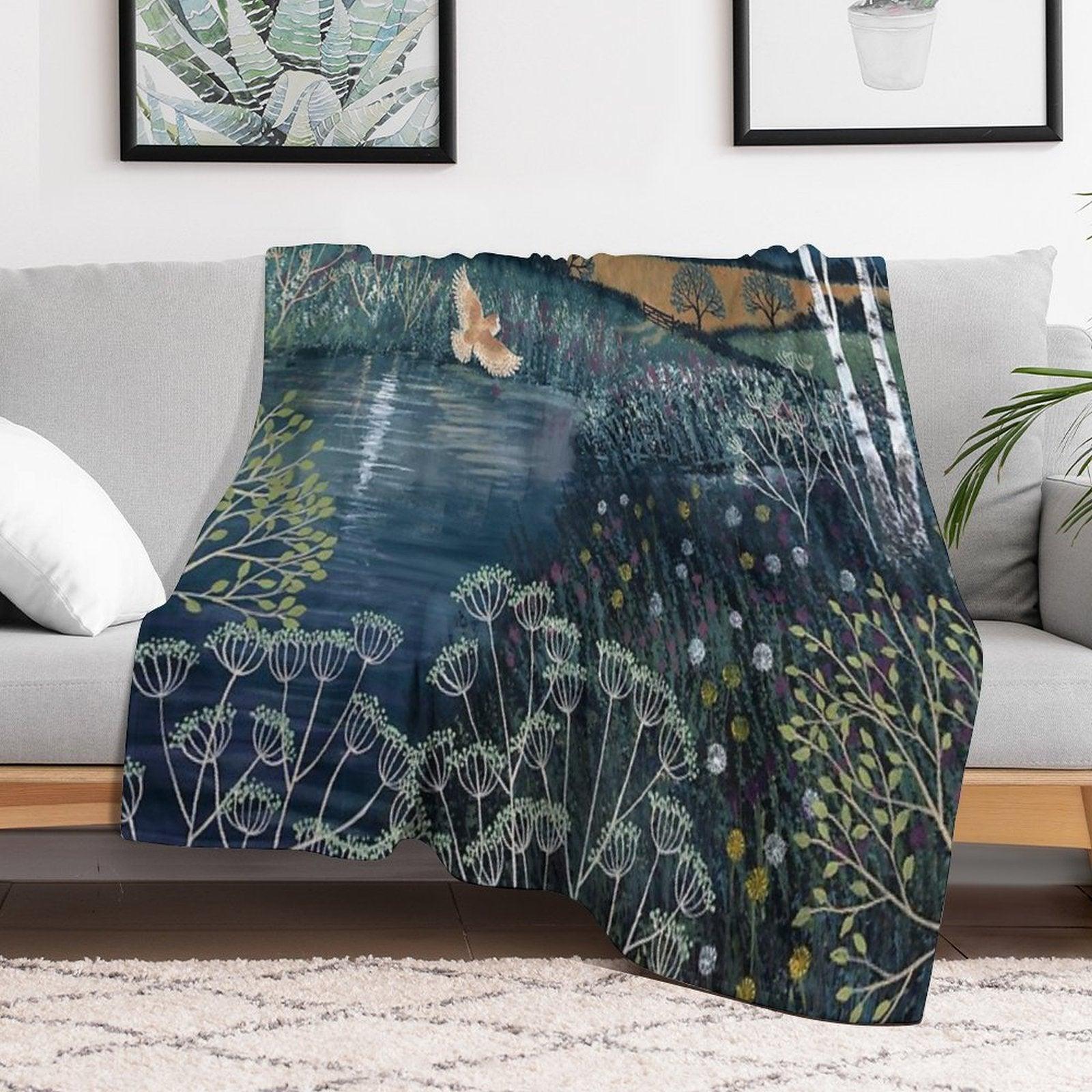 Over Moonlit Pool Throw Blanket