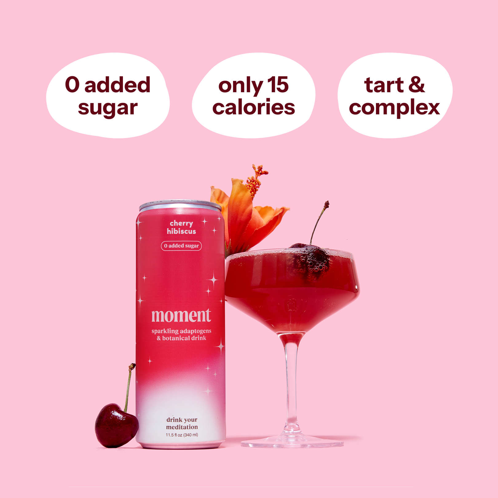 cherry hibiscus (sparkling mocktail | 12 pack)