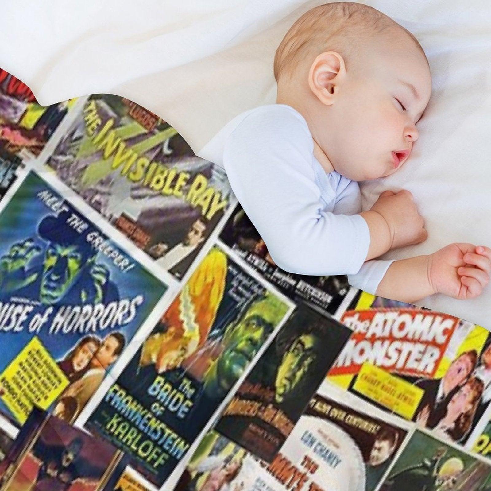 Vintage Horror Throw Blanket