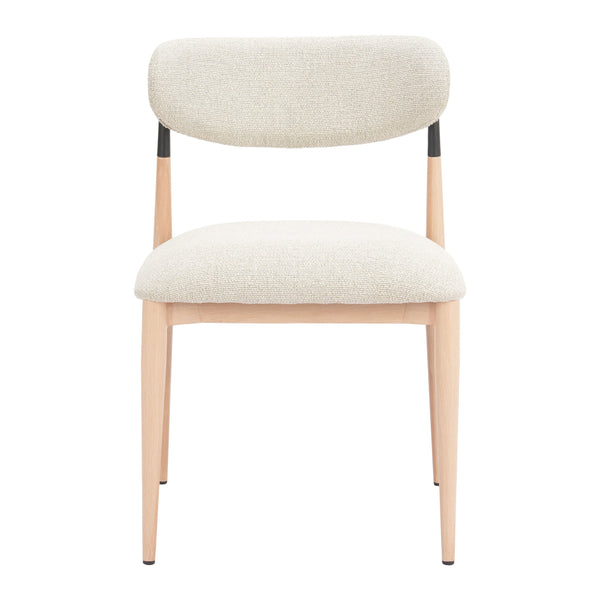 Equinox Armless Dining Chair (Set of 2) Oyster Gray & Natural