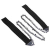 Outdoor hand zipper saw pocket chain saw garden tools 11/16/33 teeth 24 inch portable camping survival wire saw - Black / 11 teeth