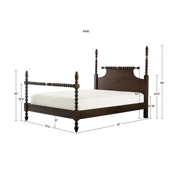 Beckett Turned Wood Spindle Bed by Madison Park Signature - Gifts for You 'n Me