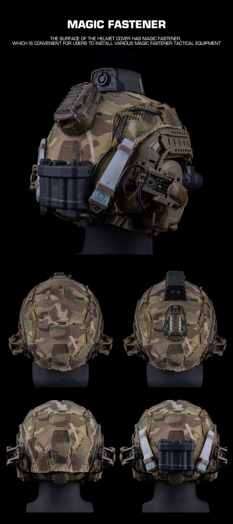 FAST SF Ultra-high Cut Camouflage Helmet Cover (Medium Size, M)