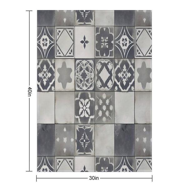 Vintage Geometric Tile Pattern Design Compact Throw Blanket
