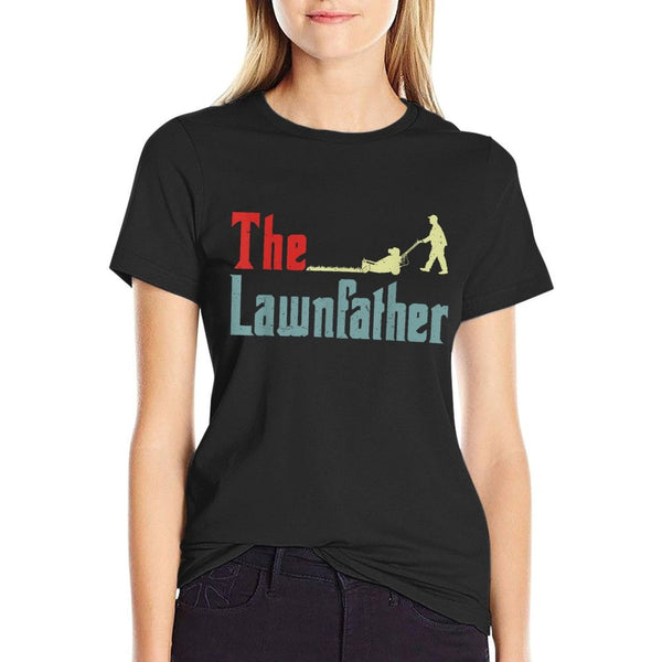 Lawnfather Lawn Mowing Men Father Day Funny Mower Garden Dad T-Shirt BionZax