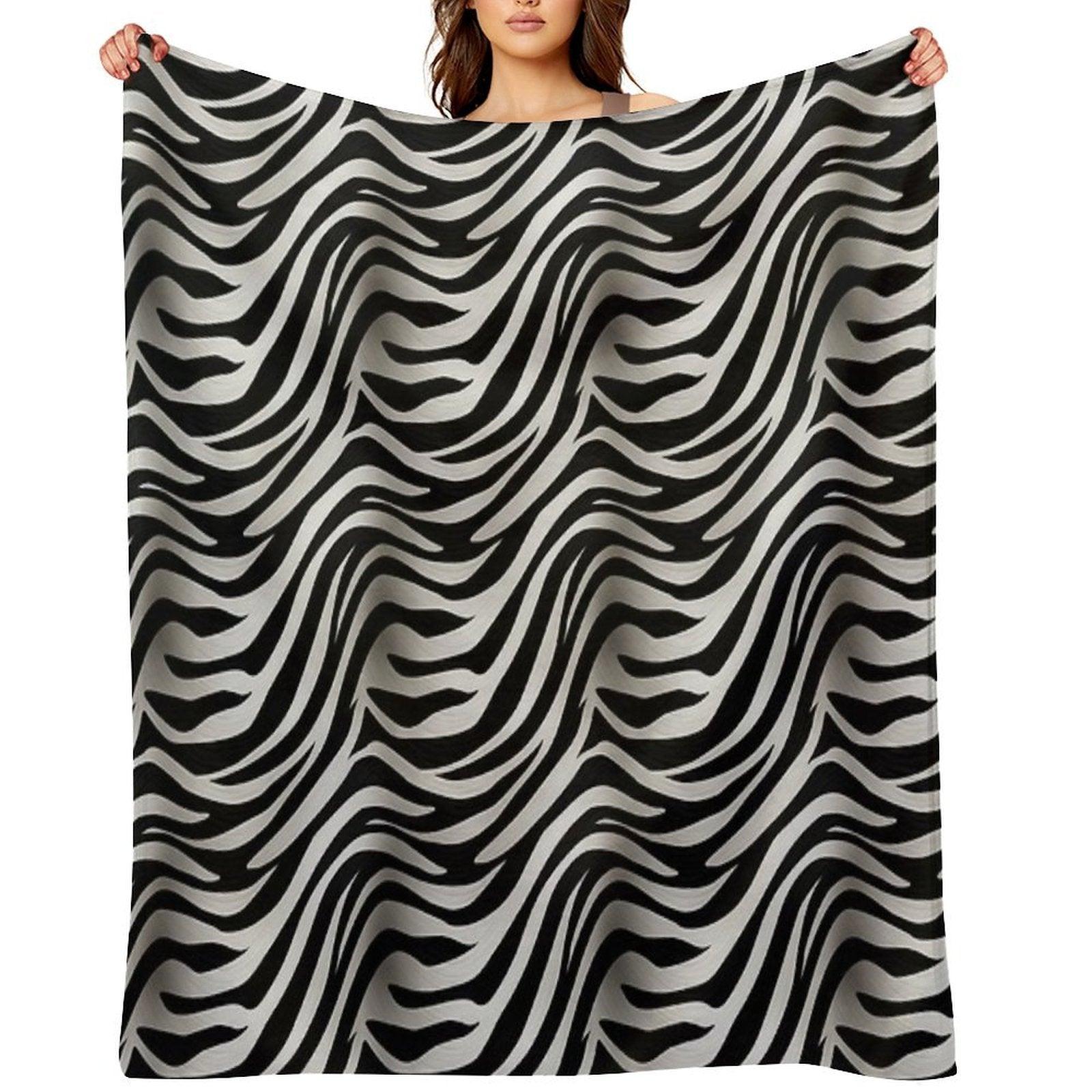 Unique Zebra Skin Pattern Throw Blanket