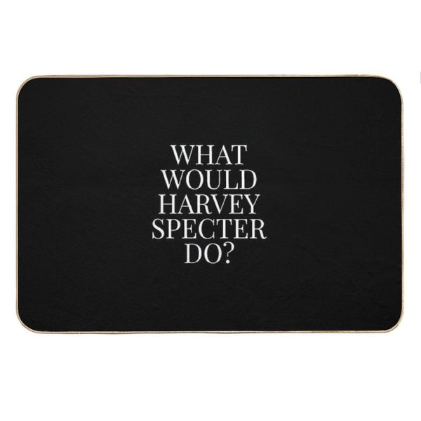 What Would Harvey Specter Do V2 (Black) Bath Mat