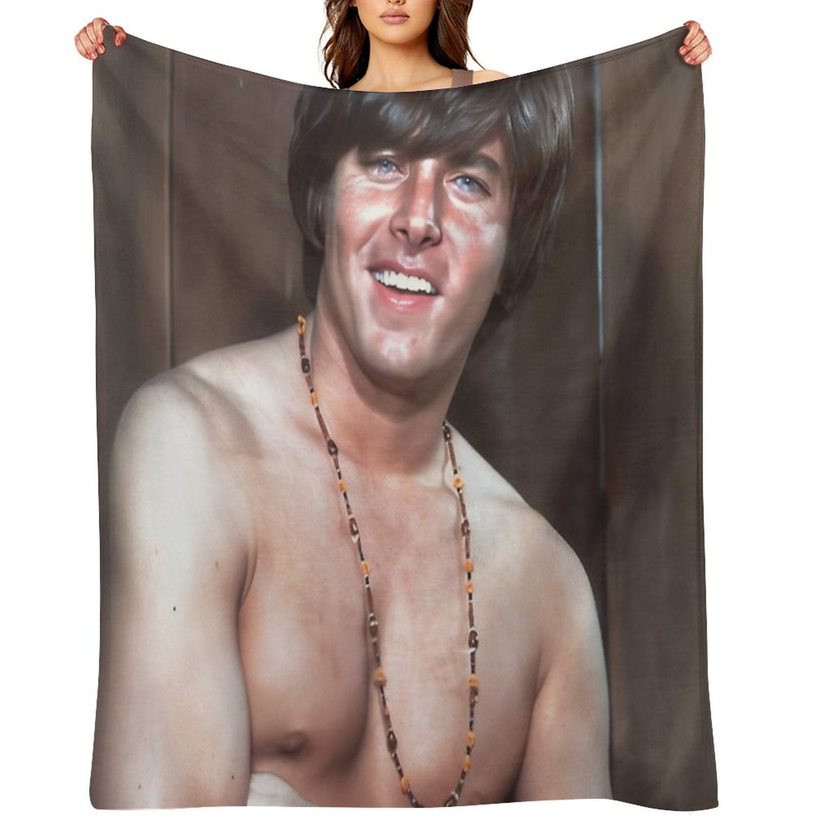 Bobby Sherman Charming Smile Eco-conscious Throw Blanket