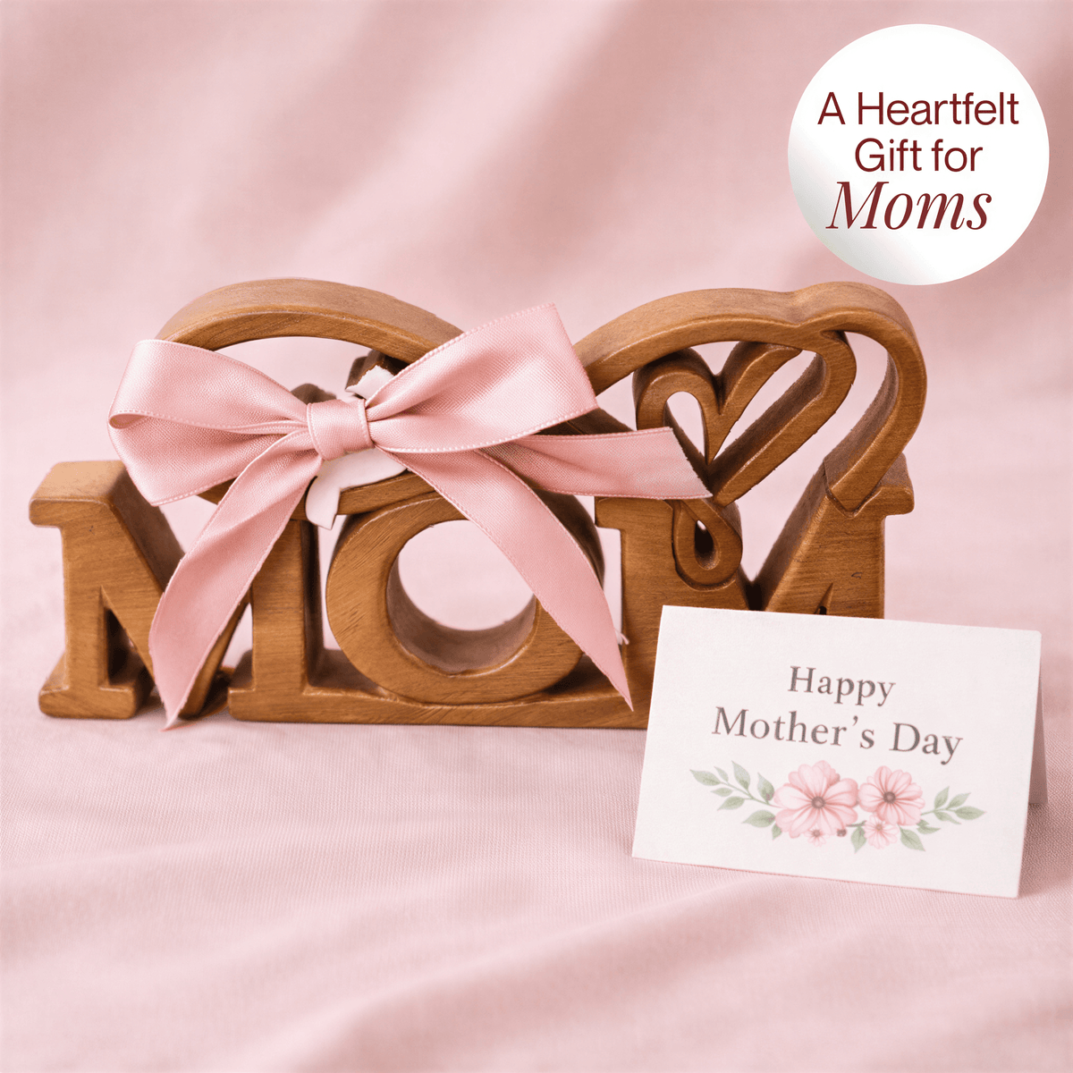 Wooden Mom Sign – Best Mom Ever, Acacia Wood